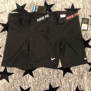 ❌❌SOLD❌❌2 pair of NWT Nike Pro Dri-Fit Shorts